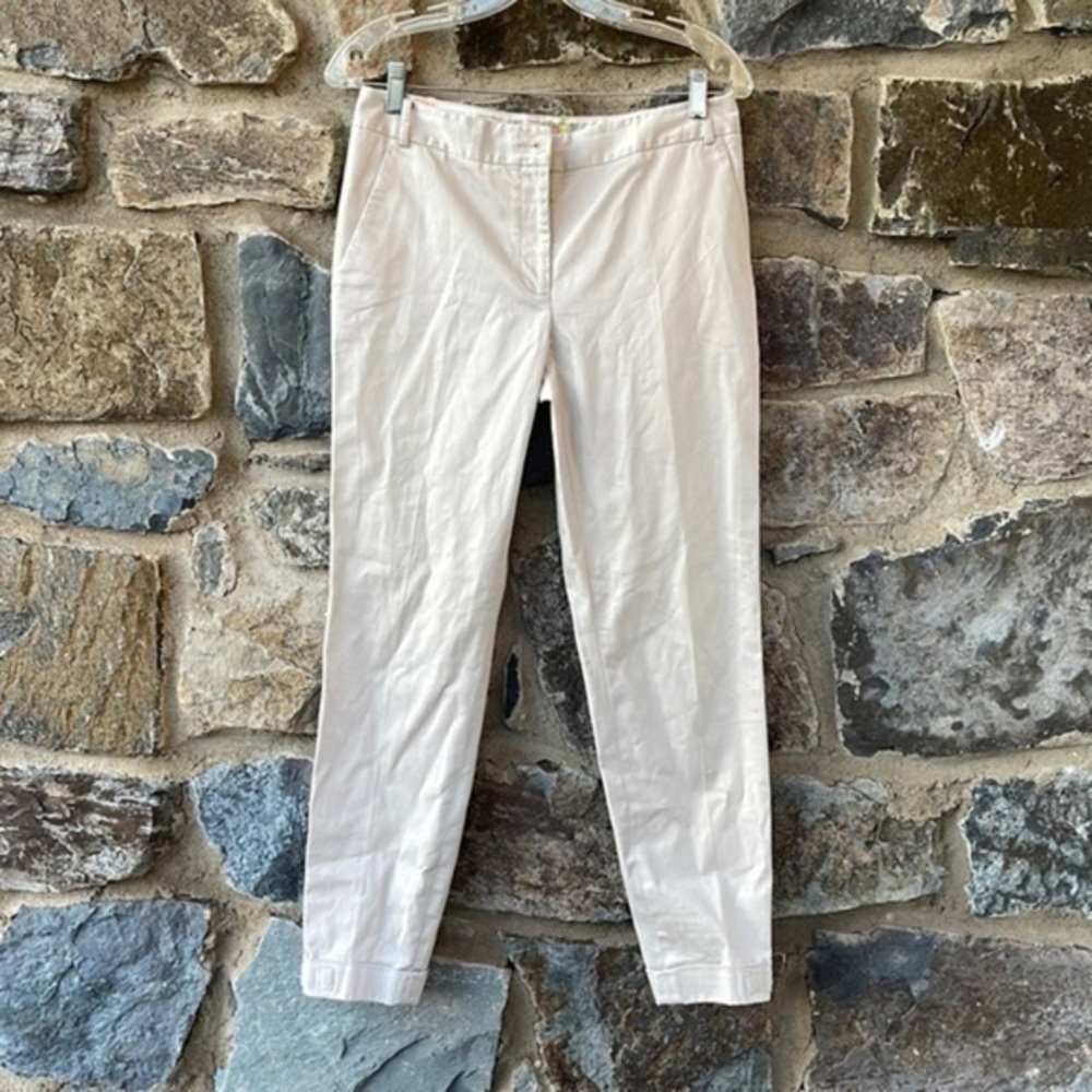Ted Baker London Jaael Tapered Leg Trouser Pant with Buckles in Tan Size 2/US 6